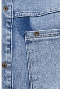Only & Sons Koszula jeansowa męska regular z kołnierzykiem klasycznym. Okazja: na co dzień. Typ kołnierza: kołnierzyk klasyczny. Kolor: niebieski. Materiał: jeans. Długość rękawa: długi rękaw. Długość: długie. Styl: klasyczny #6