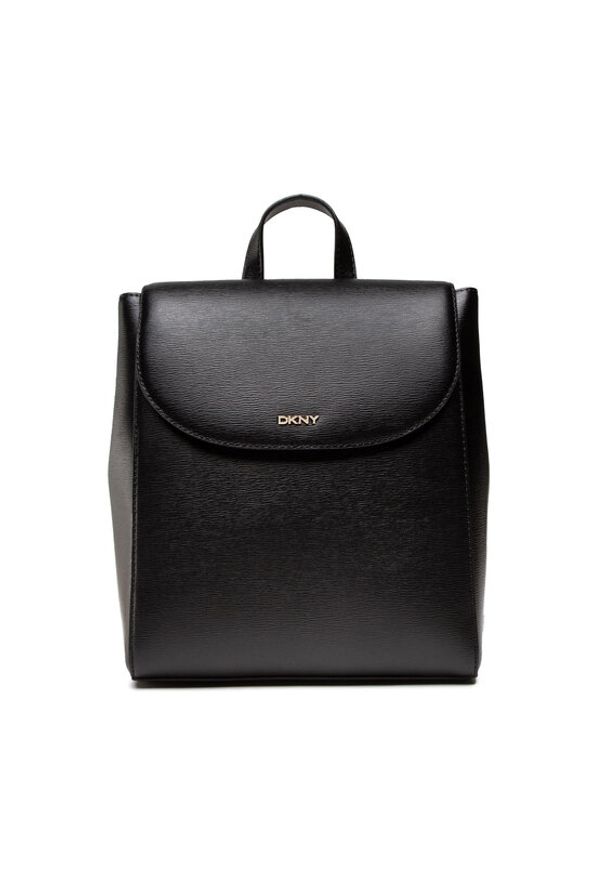 DKNY Plecak Bryant Flap Backpack R21K3R76 Czarny. Kolor: czarny. Materiał: skóra