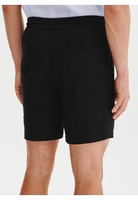 Pako Lorente - PAKO LORENTE - Czarne spodenki męskie z lnem. Okazja: na co dzień. Kolor: czarny. Materiał: len. Sezon: lato. Styl: casual #8
