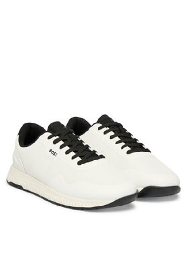 BOSS Sneakersy Titanium 50563962 Biały. Kolor: biały. Materiał: skóra