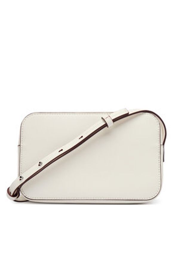 Calvin Klein Torebka Foil Logo Elongated Camera Bag LV04F3276G Biały. Kolor: biały. Materiał: skórzane