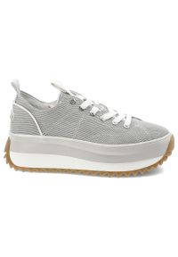 Szare Sneakersy Tamaris Stylowe Obuwie Damskie Na Platformie. Okazja: na co dzień. Zapięcie: sznurówki. Kolor: szary. Materiał: materiał. Szerokość cholewki: normalna. Obcas: na platformie #3
