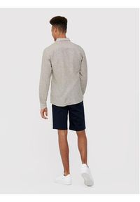 Only & Sons Koszula Caiden 22012321 Beżowy Slim Fit. Kolor: beżowy. Materiał: len, bawełna #4