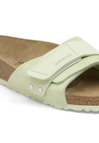 Birkenstock - Klapki damskie BIRKENSTOCK OITA W LENB/LEVE FADED LIME. Okazja: do pracy, na co dzień, na spacer. Kolor: zielony. Materiał: len. Styl: casual