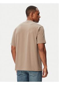 BOSS T-Shirt Tee Collar 50562120 Khaki Relaxed Fit. Kolor: brązowy. Materiał: bawełna #4