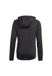 Adidas - Bluza dziecięca z kapturem na zamek błyskawiczny adidas Designed To Move 3-Bande. Typ kołnierza: kaptur. Kolor: czarny, biały, wielokolorowy