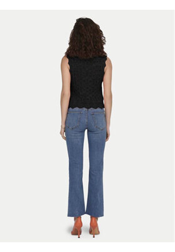 only - ONLY Bluzka Luna 15291602 Czarny Regular Fit. Kolor: czarny. Materiał: bawełna