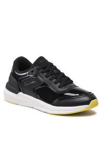 Calvin Klein Sneakersy Flexi Runner Lace Up HW0HW01215 Czarny. Kolor: czarny. Materiał: skóra