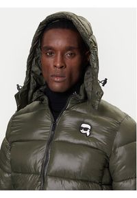 Karl Lagerfeld - KARL LAGERFELD Kurtka zimowa 505022554590 Zielony Regular Fit. Typ kołnierza: dekolt w karo. Kolor: zielony. Materiał: syntetyk. Sezon: zima #7