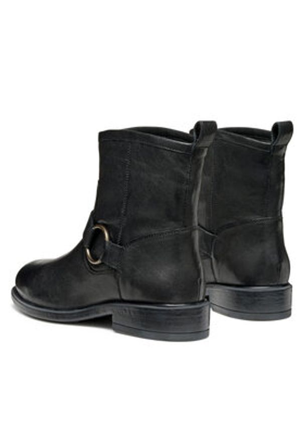 Geox Botki D Catria D56LQB 00081 C9999 Czarny. Kolor: czarny. Materiał: skóra