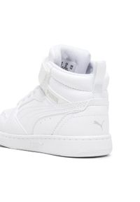 Puma - Buty do chodzenia dla dzieci PUMA Rebound V6 Mid. Kolor: szary, biały, wielokolorowy. Sport: turystyka piesza