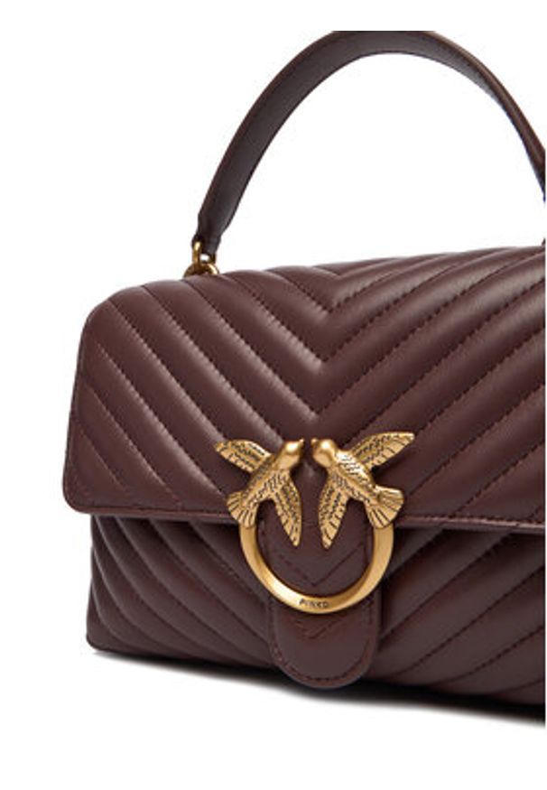 Pinko - PINKO Torebka Love Lady Puff Classic Cl Al 25-26 PLTT 100043 A0GK Bordowy. Kolor: czerwony. Materiał: skórzane