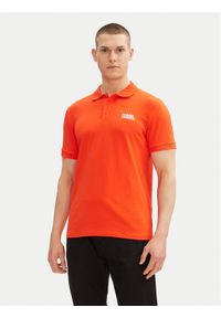 Karl Lagerfeld - KARL LAGERFELD Polo 745088 552235 Czerwony Regular Fit. Typ kołnierza: polo. Kolor: czerwony. Materiał: bawełna