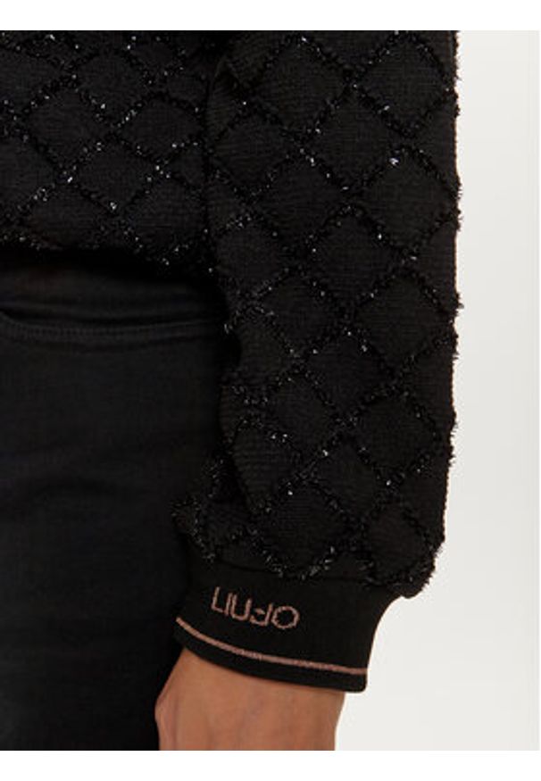 Liu Jo Sport Sweter TF4276 J4761 Czarny Regular Fit. Kolor: czarny. Materiał: syntetyk. Styl: sportowy