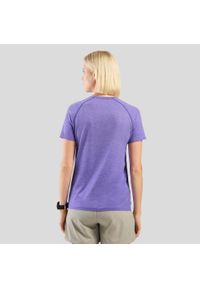 Koszulka damska Odlo ESSENTIAL SEAMLESS T-shirt crew neck l/s. Kolor: fioletowy. Sport: bieganie