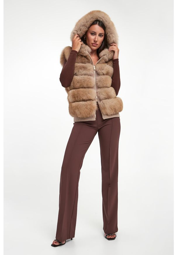 Suprema - Kamizelka damska futrzana z lisa dwustronna SUPREMA. Materiał: futro