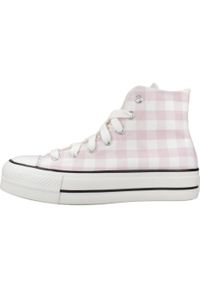 Tenisówki Converse Model Chuck Taylor All Star Platform Gingham Kolor Rose. Kolor: różowy. Materiał: tkanina. Obcas: na platformie