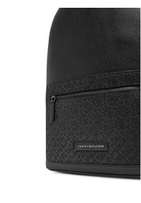 TOMMY HILFIGER - Tommy Hilfiger Plecak Th Monogram Backpack AM0AM13208 Czarny. Kolor: czarny. Materiał: skóra