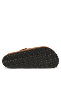 Birkenstock Klapki 1029185 Brązowy. Kolor: brązowy. Materiał: skóra, zamsz #5