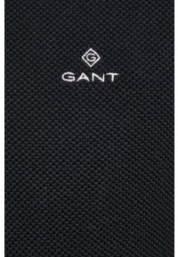 GANT - Gant Sweter bawełniany 8030521. męski kolor granatowy lekki. Okazja: na co dzień. Kolor: czarny. Materiał: bawełna. Długość rękawa: długi rękaw. Długość: długie. Styl: casual #3