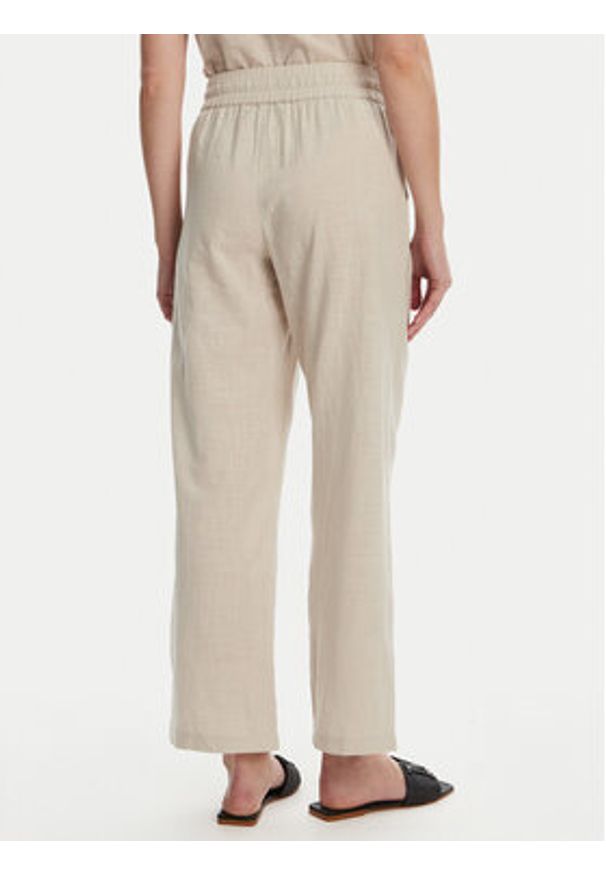 Vero Moda Spodnie materiałowe Caia 10333796 Beżowy Wide Leg. Kolor: beżowy. Materiał: bawełna