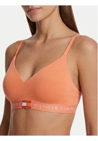 TOMMY HILFIGER - Tommy Hilfiger Biustonosz braletka Heritage Moulded Push-Up Bralette UW0UW05715 Pomarańczowy. Kolor: pomarańczowy. Materiał: bawełna. Rodzaj stanika: push-up #3