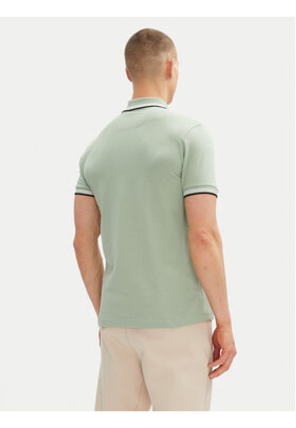 BOSS Polo Paul 50506193 Zielony Slim Fit. Typ kołnierza: polo. Kolor: zielony. Materiał: bawełna