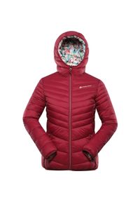 ALPINE PRO - Damska kurtka ocieplana dwustronna Alpine Pro Eroma. Kolor: czerwony. Materiał: puch. Sezon: jesień, wiosna. Sport: turystyka piesza #1