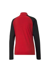 Damski top treningowy 1/4 zip Puma Team Liga. Kolor: czerwony, czarny, wielokolorowy