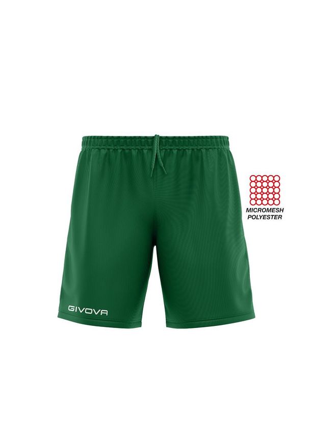 Spodenki sportowe Givova One. Kolor: zielony. Długość: krótkie. Sezon: lato