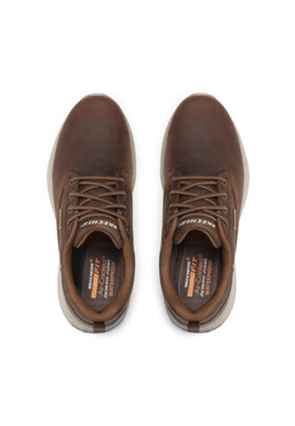 skechers - Skechers Półbuty Antigo 65693/CDB Brązowy. Kolor: brązowy. Materiał: nubuk, skóra