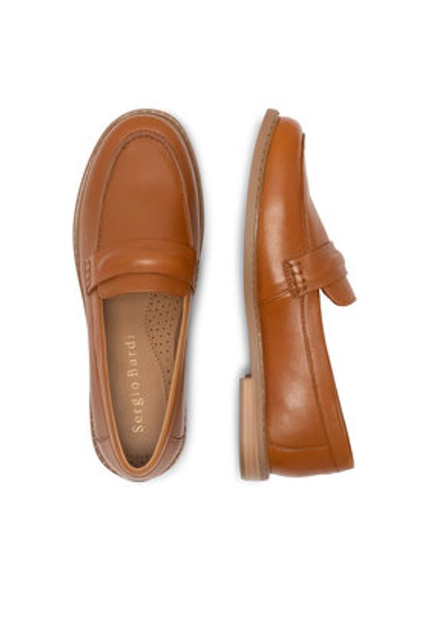 Sergio Bardi Loafersy WI32-D1070-02SB Brązowy. Kolor: brązowy. Materiał: skóra