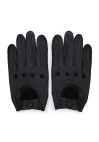 Wittchen - Męskie rękawiczki skórzane samochodowe czarne. Kolor: czarny. Materiał: skóra. Sezon: wiosna, jesień, zima. Styl: rockowy, klasyczny, elegancki #4