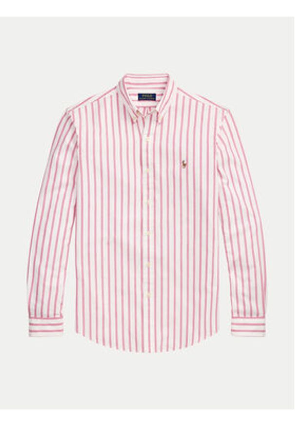 Polo Ralph Lauren Koszula 710906622002 Różowy Custom Fit. Typ kołnierza: polo. Kolor: różowy. Materiał: bawełna