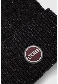 Colmar czapka wełniana kolor czarny wełniana. Kolor: czarny. Materiał: wełna #3