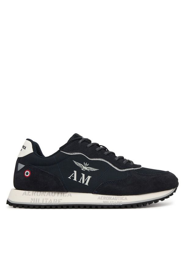 Sneakersy Aeronautica Militare. Kolor: niebieski
