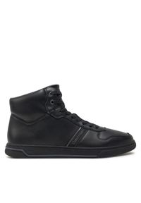 Calvin Klein Sneakersy High Top Lace Up Logo HM0HM01492 Czarny. Kolor: czarny. Materiał: skóra #1