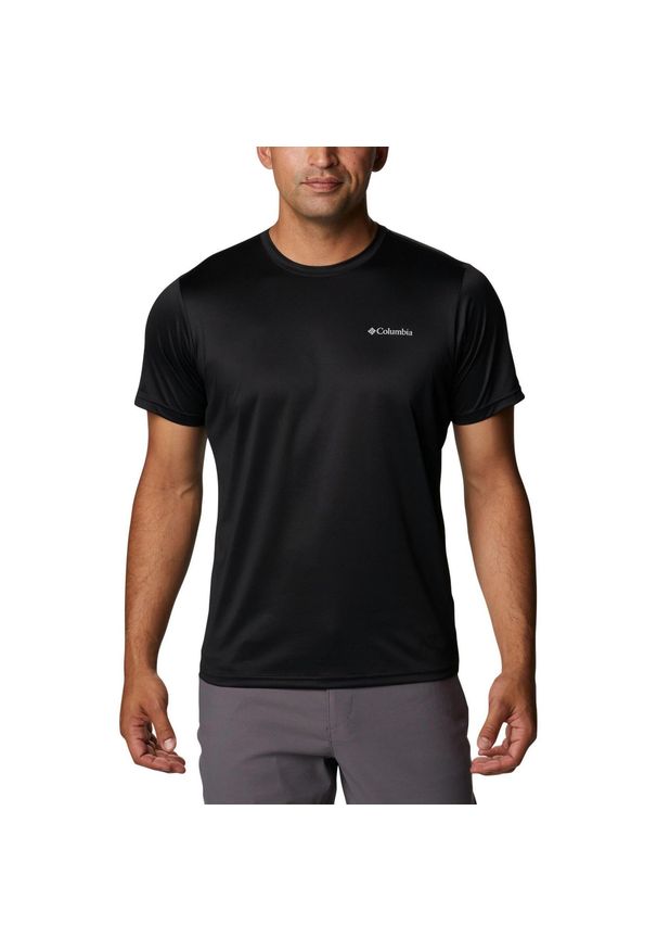 columbia - Koszulka sportowa męska Columbia Columbia Hike Crew z krótkim rękawem. Kolor: czarny. Długość rękawa: krótki rękaw. Długość: krótkie. Sport: turystyka piesza