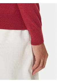 Marc O'Polo Sweter 529 5144 60504 Czerwony Regular Fit. Typ kołnierza: polo. Kolor: czerwony. Materiał: bawełna #4