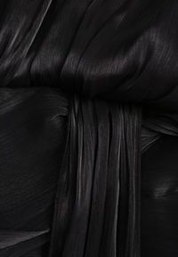 Born2be - Czarna Szyfonowa Sukienka Koktajlowa o Rozkloszowanym Kroju Thagune. Okazja: na randkę. Kolor: czarny. Materiał: szyfon. Styl: wizytowy #4