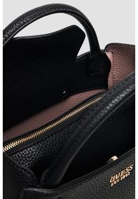 Guess - GUESS Сzarna damska klasyczna torebka SML Girlfriend Satchel. Kolor: czarny. Materiał: skórzane. Styl: klasyczny #9