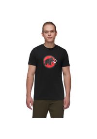 Koszulka bawełniana męska Mammut Core T-Shirt Classic. Kolor: wielokolorowy, czarny, szary. Materiał: bawełna