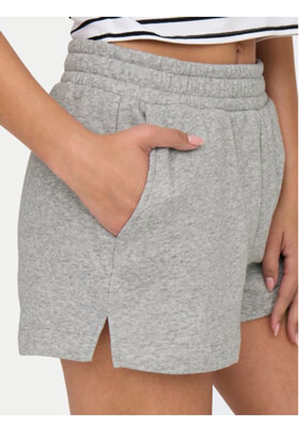 only - ONLY Szorty sportowe Sweat 15245800 Szary Regular Fit. Kolor: szary. Materiał: bawełna