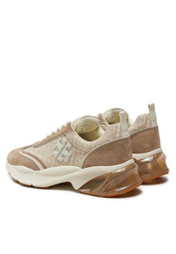 Tory Burch Sneakersy 158662 Beżowy. Kolor: beżowy. Materiał: skóra, zamsz
