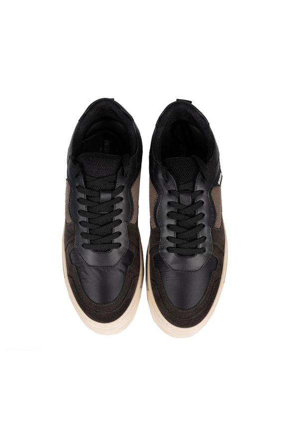 Antony Morato Sneakersy | MMFW01523-LE300005 | Mężczyzna | Brązowy. Nosek buta: okrągły. Kolor: brązowy. Materiał: skóra, tkanina. Sezon: lato