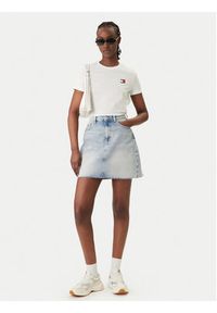 Tommy Jeans T-Shirt Wavy Flag DW0DW22274 Biały Regular Fit. Kolor: biały. Materiał: bawełna #5