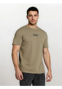 Sinsay - Bawełniana koszulka z napisem - zielony. Kolor: zielony. Materiał: bawełna. Wzór: napisy