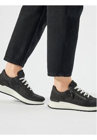 ecco - ECCO Sneakersy Exostride W Low Zip 83540351052 Czarny. Kolor: czarny. Materiał: materiał #5