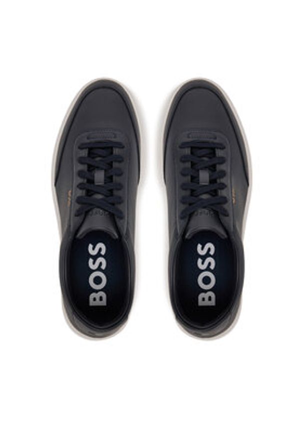 BOSS Sneakersy Kieran 50536504 Granatowy. Kolor: niebieski. Materiał: skóra