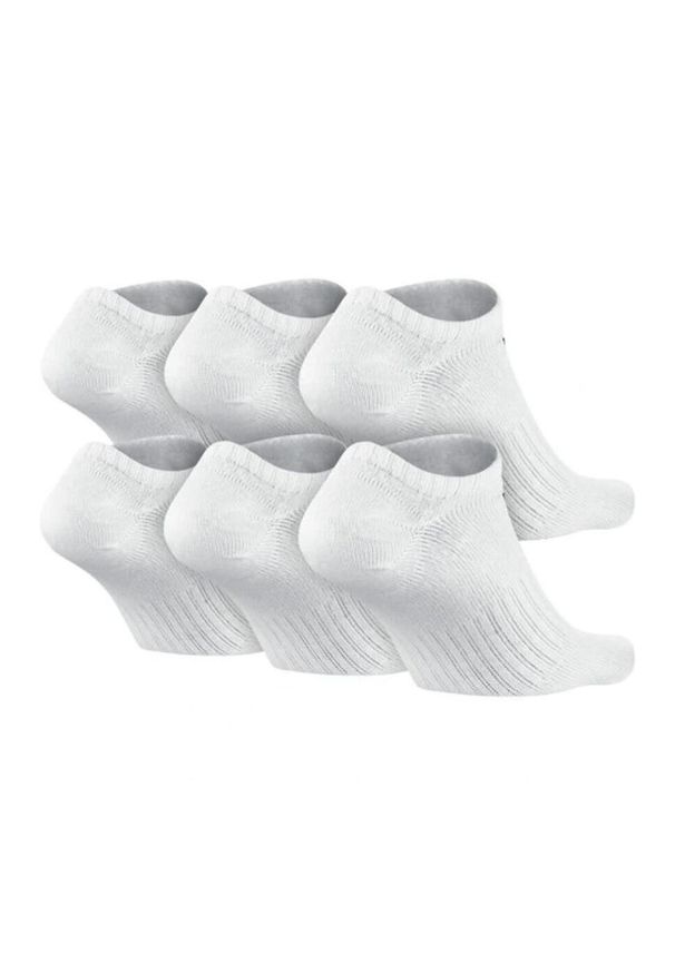 Nike - Męskie Lekkie Skarpetki Na Co Dzień (zestaw 6 Sztuk). Kolor: biały. Sport: turystyka piesza